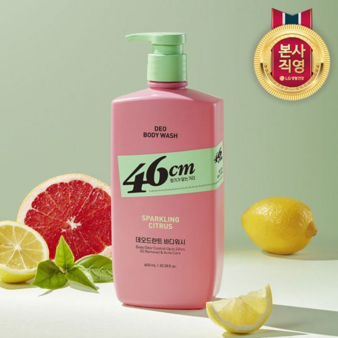 온더바디 인생84 46cm 체취케어 약산성 데오드란트 바디워시 시트러스향 600ml