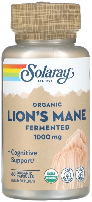 Solaray 유기농 발효 노루궁뎅이버섯 1000mg 유기농 캡슐 60정(캡슐당 500mg), Solaray유기농발효노루궁뎅이버섯1000mg유기농캡슐, 1개, 60정 - 쿠팡