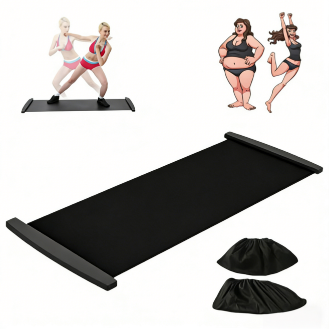 슬라이딩매트 스케이팅 슬라이드보드 패드 1.8m, 1개, 블랙