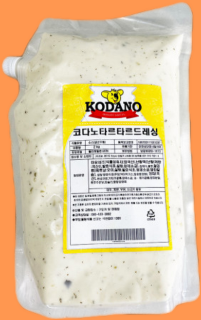 코다노 타르타르드레싱 2KGx5봉지 BOX 튀김용 생선까스, 2kg, 5개