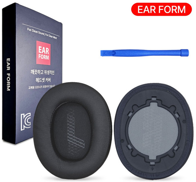 이어폼 JBL LIVE 500 BT 헤드셋 커버 이어패드 쿠션, 1개, 블랙 H843, 이어패드(좌+우)한쌍