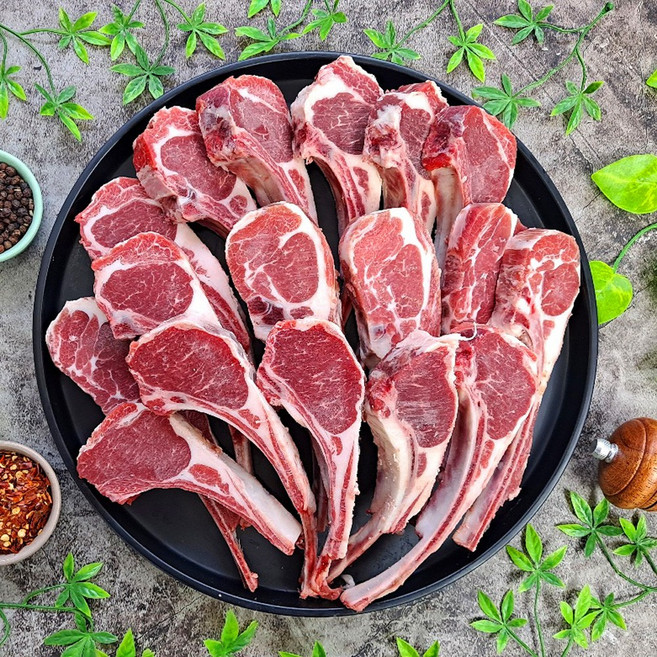 호주산 어린양 에어프라이어 양갈비 프랜치랙 캠필고기 500g, 2kg, 1개