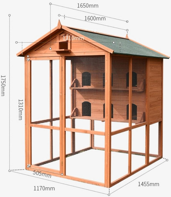 닭장 키우기 케이지 마당 병아리 사육장 철제 조립식닭장 토끼 야외 가정용 원목 대형 닭집, 1개, E. 무료 설치 패키지 165013101750