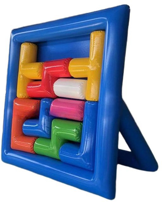 테트리스 에어바운스 에어퍼즐 공기조형물 에어블럭 놀이체육 레크레이션, 파란색 3미터 수직