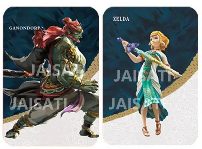 젤다 왕국 눈물 링크 가논돌프 공주 젤다의 전설 야생의 숨결 아미보 카드 스위치, 1개