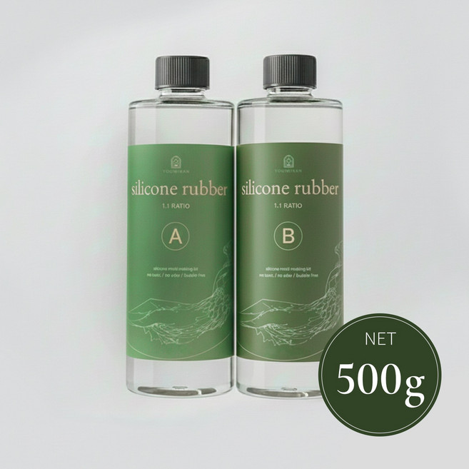 FDA 유의미한 실리콘 몰드용 경도 0 부가형 반투명 500g 실리콘몰드 만들기, 1개, 500ml