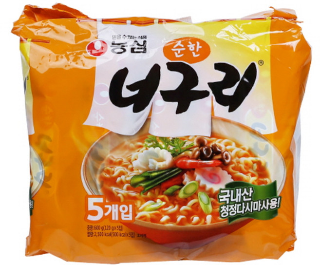 너구리(순한맛)120gx5입/농심-4개