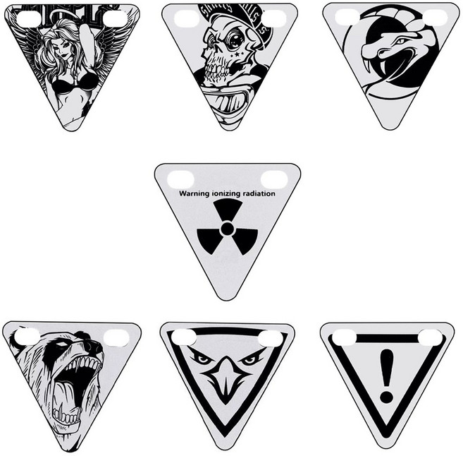 락모터스 자전거 반사판 후면 안전판 야간라이딩 반사경 악세사리 오토바이, 실버, 1개, 뱀