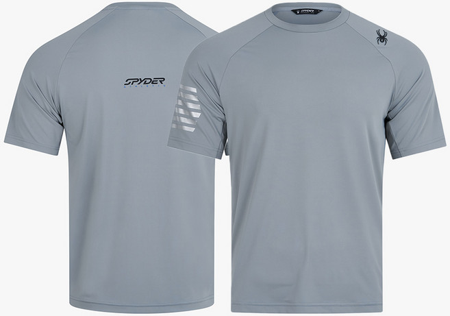 [스파이더 본사 직영] 남성 컴포텍 쿨 퍼포먼스 라드패드 반팔 티셔츠 SPLMCNRS202MGRY