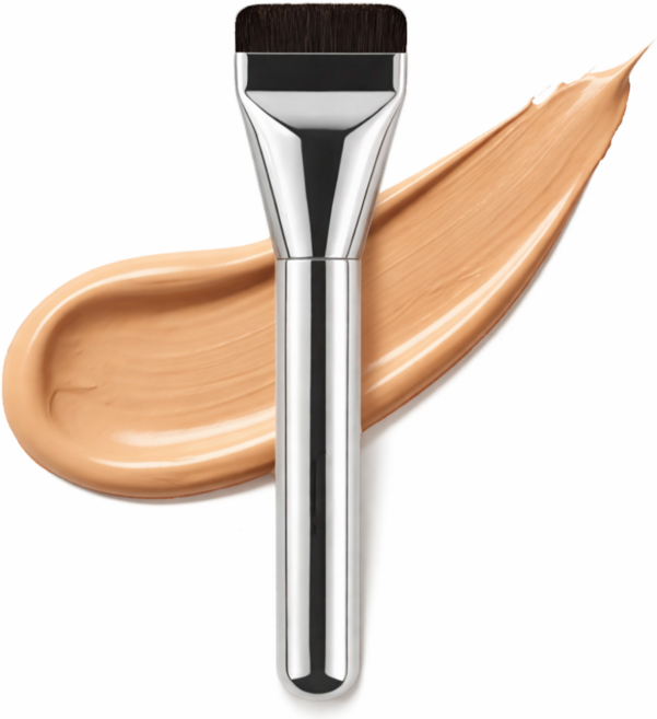 루미크 청담동 결안남는 밀착 커버 스파츌라 납작 파운데이션 브러쉬, 1개, 실버