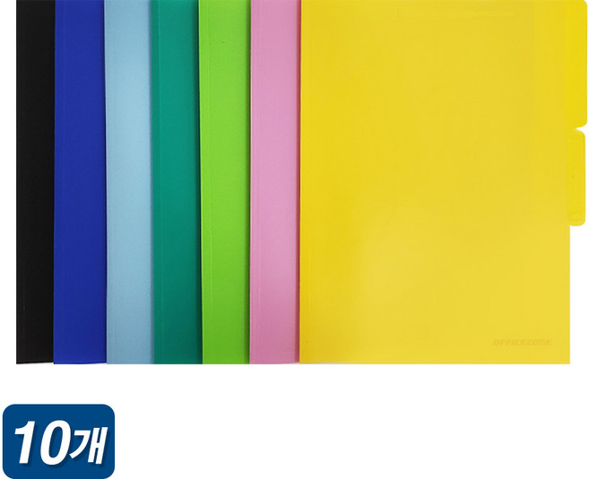 오피스존 PP 화스너 시험지 책철 화일 10개 A4 A3, 하늘