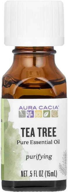 Aura Cacia 퓨어 에센셜 오일 티트리 15ml(0.5fl oz) Cacia (아우라 카시아) - 쿠팡