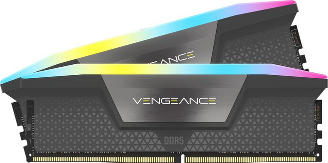 코르사이어 벤전스 RGB DDR5 32GB (2x16GB) 6400MHz CL32 AMD EXPO 인텔 XMP iCUE 호환 컴퓨터 메모리 – 회색 (CMH32GX5M2B640, NONE