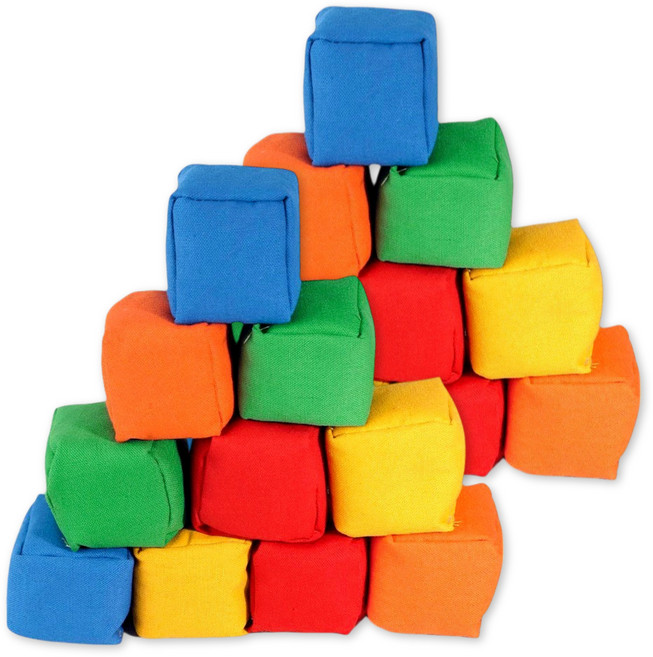 빅 오재미 7cm 대형 콩주머니, 혼합 색상, 20개