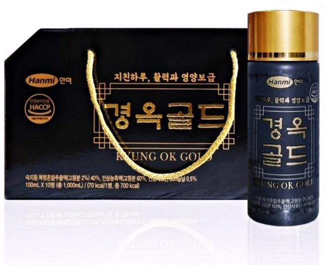 지친 하루 경옥골드 100ml x 10병 부모님선물 환자영양, 50개