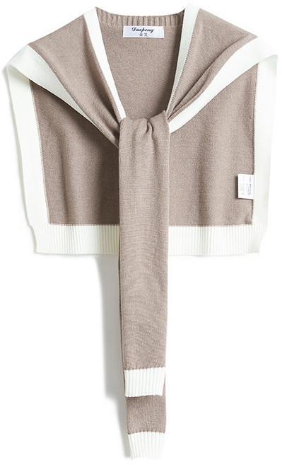 여성용 어깨숄 니트 망토 가디건 레이어드 머플러 케이프