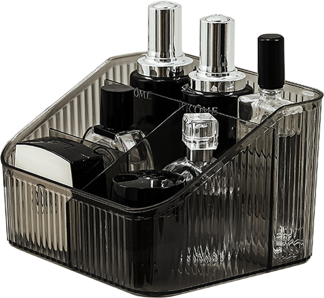 코지메이트 화장품 정리함, 대(4칸), 1개, 블랙