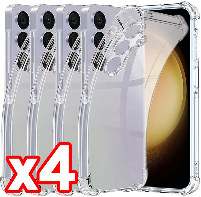 벌크온 2+2 갤럭시 S23 FE 울트라 플러스 카메라 풀커버 범퍼핏 투명 젤리 케이스