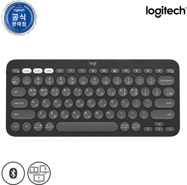 로지텍 코리아 K380S 블루투스 무선 키보드 팬터그래프, 스모키블랙, 로지텍 K380S