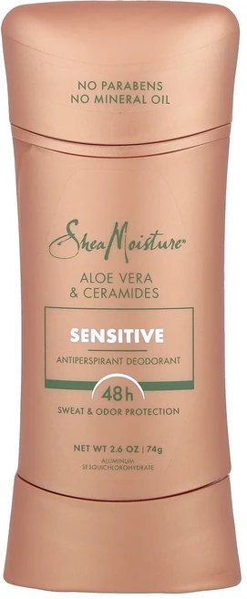 SheaMoisture 땀 억제제 디오도런트 Sensitive알로에베라 및 세라마이드 74g(2.6oz), SheaMoisture땀억제제디오도런트Sensitive, 74g, 1개 - 쿠팡
