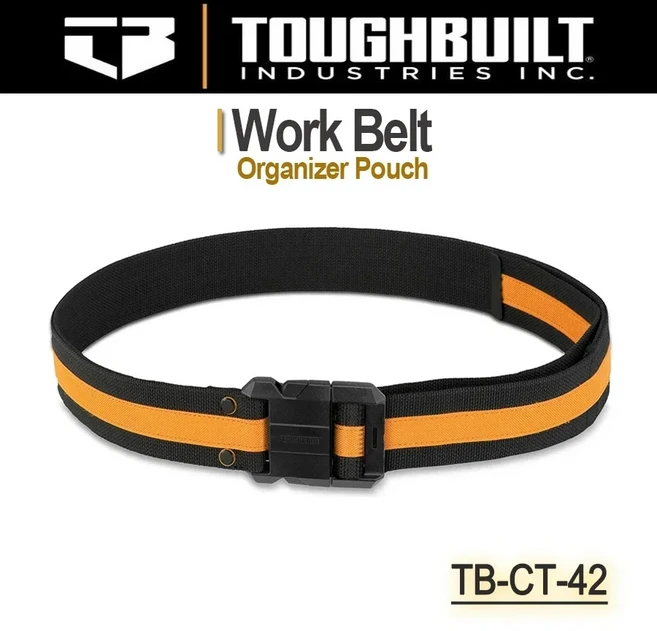 ToughBuilt TB-CT-42 전문가용 작업 벨트 스틸 버클 헤비 듀티 / 허리 가방 클립 테크 허브용 등받이 지, 01 China Mainland, 01 TB-CT-42