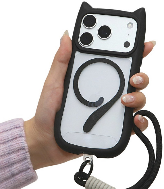 코즈 맥세이프 아이폰 케이스 고양이귀 스트랩포함