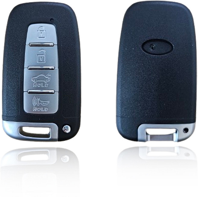 기아 올뉴모닝 4버튼 자동차 순정 스마트키 리모컨 교체형 커버 케이스, 1. 사각 키날+가운데 홈