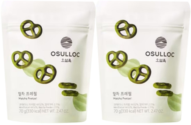 오설록 말차 프레첼, 2세트, 70g