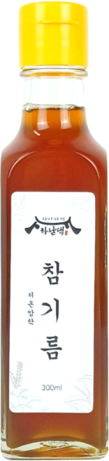 하남댁 통참깨 100% 저온압착 참기름, 1개, 300ml