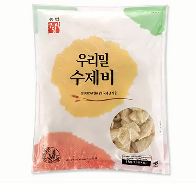 국산밀 100% 한국 우리밀 농협 우리밀 수제비, 1개, 1kg