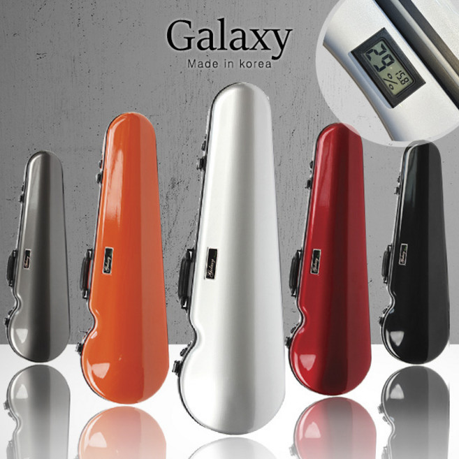갤럭시 바이올린 삼각 케이스 G1 2026년형 최신형모델 디지털 온 습도계 장착 3 4 사이즈 겸용 국내제작, 오렌지, 1개