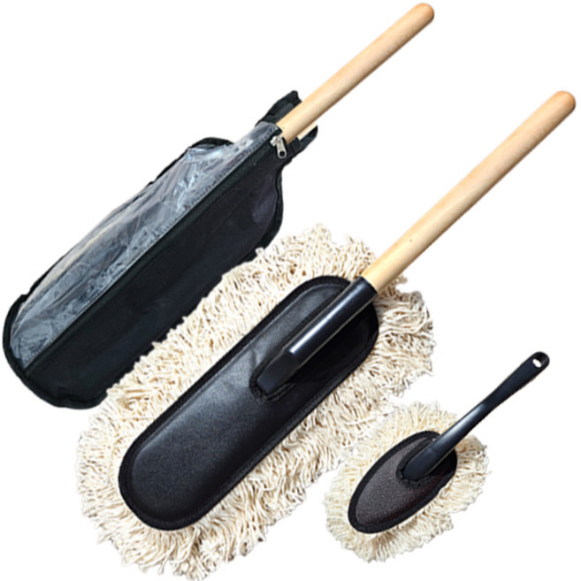 차량용 2in1 오일코팅 면사 먼지털이개 실외대형+실내소형 세트, 1세트