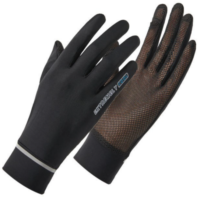 비니오 자외선 차단 메쉬 장갑 여성용 운전 여름 쿨링 통풍 스마트폰 터치 UV차단 장갑, 1세트, 블랙