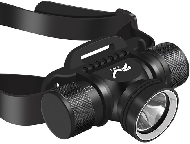 돌핀 D4 수중 LED 헤드랜턴 완전 방수 스쿠버 다이빙 라이트 잠수 랜턴 1800루멘, B세트 (본체+3500배터리+충전기)