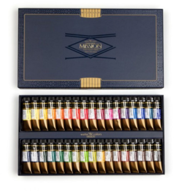 [미젤로]미션골드 수채화물감세트 15mlx34색, [6356080]옵션없음, 1개