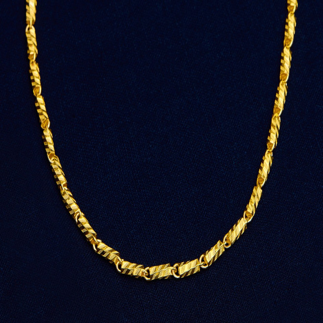 베티블루 24K 순금 대나무 패턴 체인 남성 남자 금 목걸이 18.75g (5돈)