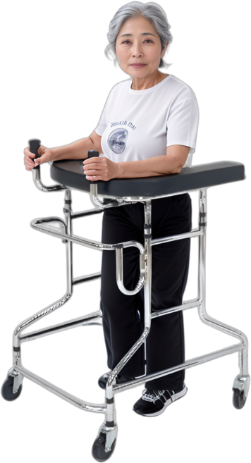 보행 보조기 어르신 걸음 보조 노인 보행기 U자형 어깨 보행차 환자 성인 워커 재활, 1개