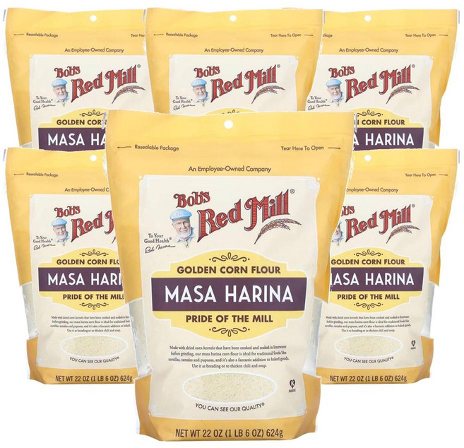 밥스레드밀 마사 하리나 옥수수가루 624g x6봉 corn flour, 6개