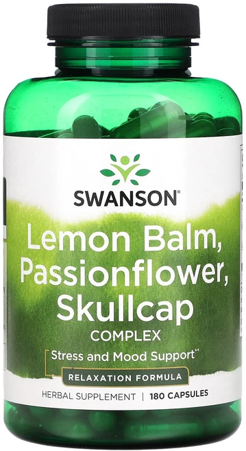 헁복하고 건강하세요 Swanson 레몬밤 시계꽃 스컬캡 복합체 캡슐 180정 늘 챙기셔야합니다, Swanson레몬밤시계꽃스컬캡복합체캡슐180정, 1개 - 쿠팡