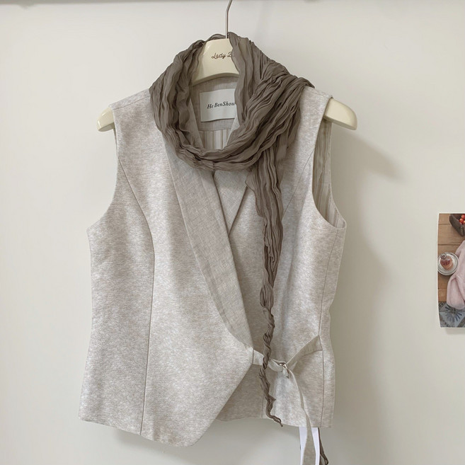 은무드 여성 데일리 주름 링클 롱 스카프