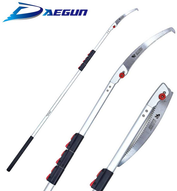[국산] 접이식 고지톱 5m 3단 연장형 가지치기 전정톱 대건금속 DE-3050 국산 SK5날 전문가용, 1개