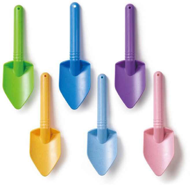 빅지그스BIGJIGS TOYS 친환경 모래놀이 미니삽 [6개 세트] 흙놀이 야외놀이 장난감, 1세트, 0.02kg, 혼합