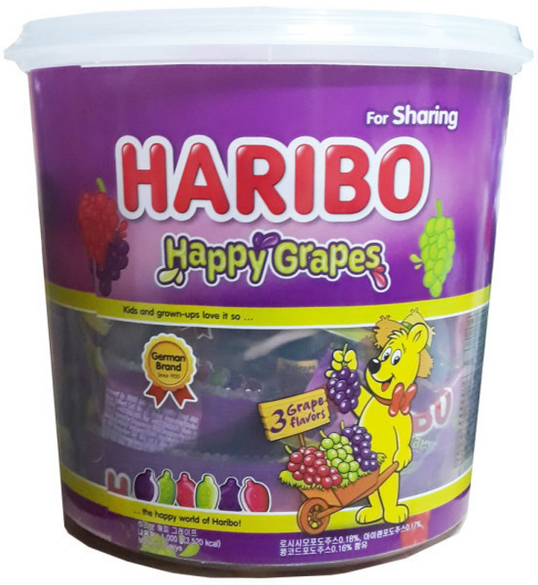하리보 해피그레이프 포도맛 젤리 1kg (소비기한 07/30), 1개