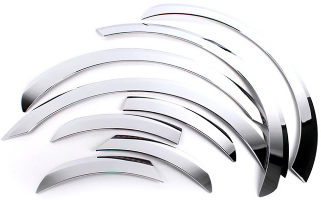 SAFE 크롬 자동차 휀다몰딩 기아 8p, 올뉴프라이드 4도어