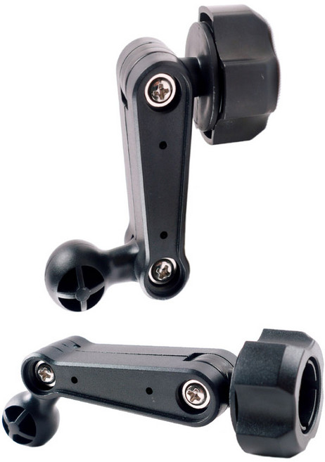 2중 관절 17mm 볼헤드 2중 관절 연장 거치대 마운트 차량용 스마트폰 삼각대 촬영 각도조절 익스텐션 암 360도 회전 액션캠 브라켓, 1개, 블랙(C형)