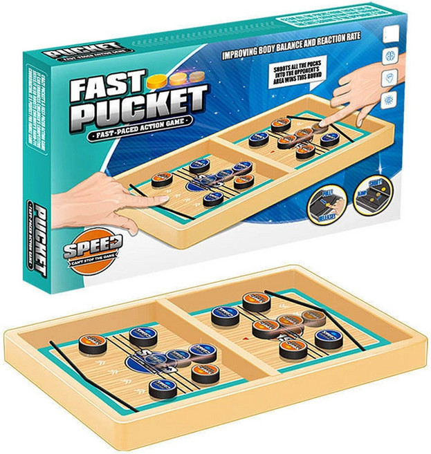 맥킨더 슬링퍽 보드게임 테이블 미니 하키 보드게임 W001, 단품, 1개