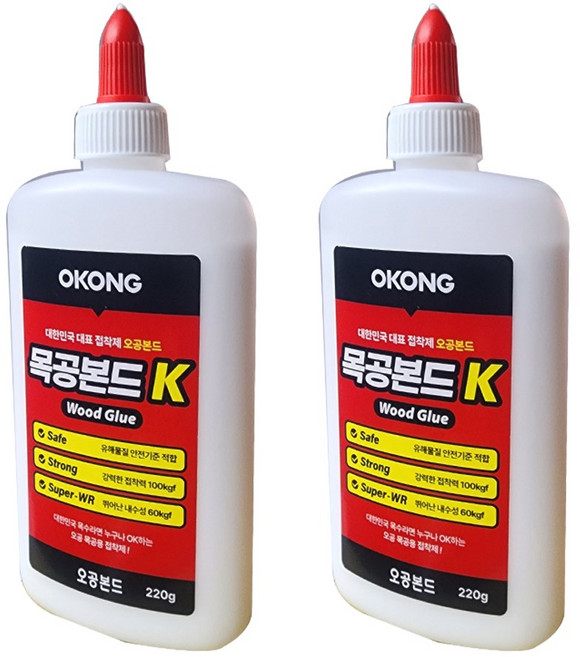 OKONG 목공접착제 220g 목공본드K, 2개