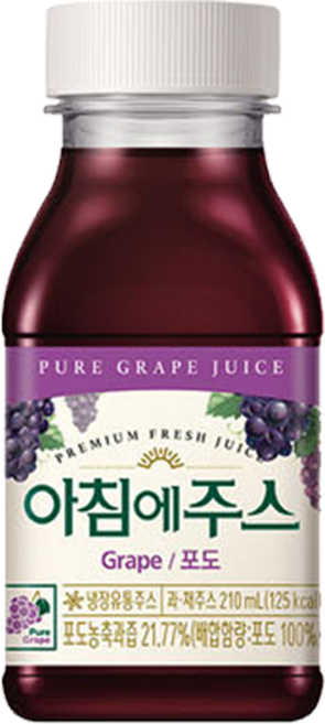 아침에주스 포도, 210ml, 7개
