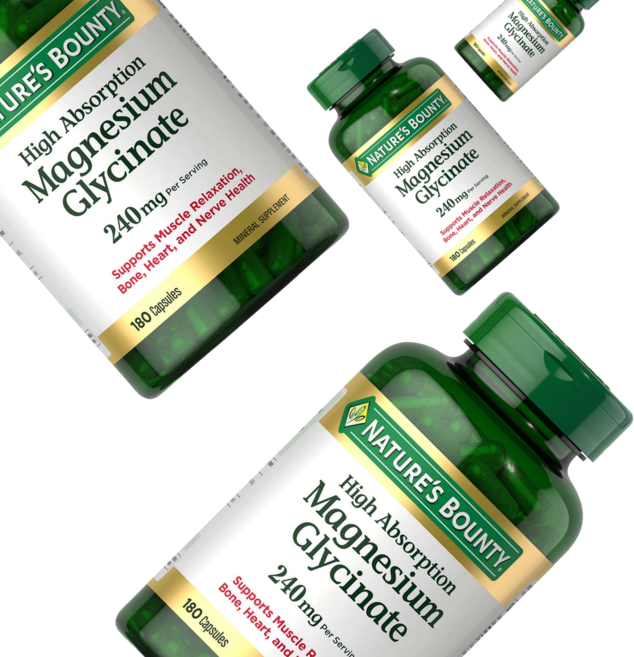 네이처스 바운티 마그네슘 글리시네이트 240mg, 4개, 180정