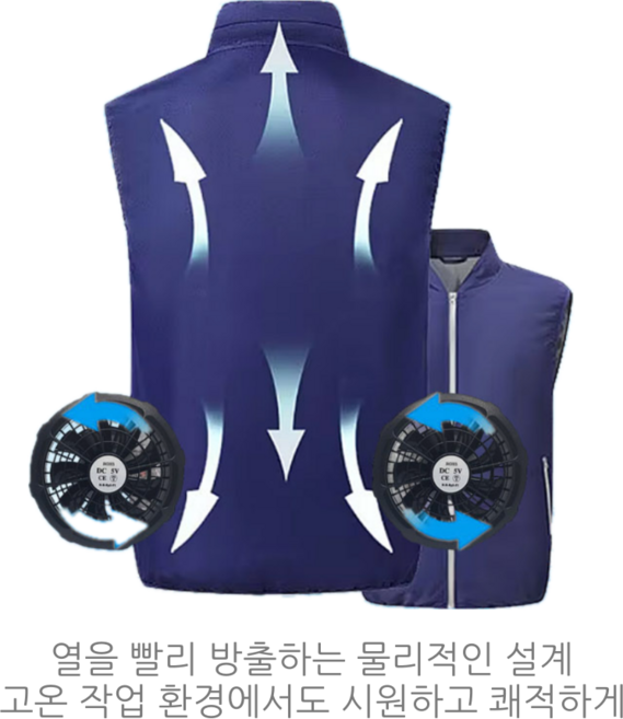 여름 작업복 선풍기옷 선풍기조끼 쿨조끼 여름 바람조끼 휴대용 에어쿨링